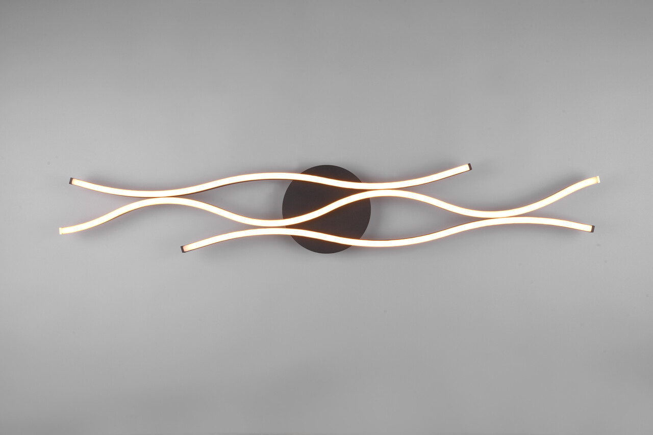 Plafoniera Blaze, TRIO, 107.5x18x7 cm, 35W, 1x SMD LED, metal, bronz/negru - imagine 7